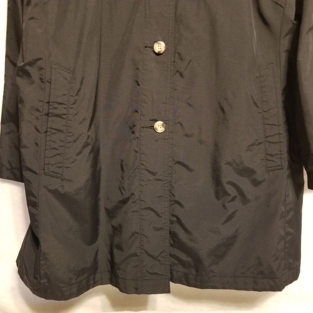 Columbia XL Jacket Black Nylon Mid Length Lined Weather Resistant Classic Basic - Picture 9 of 9